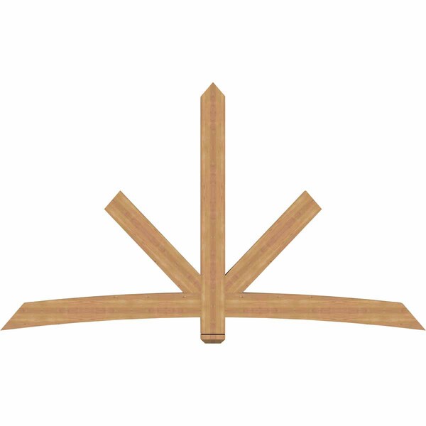 Ekena Millwork Alberta Smooth Timber Gable Bracket, Western Red Cedar, 96"W x 56"H x 3 1/2"D x 5 1/2"F, 14/12 Pitch GBW096X56X0406ALB00SWR - main